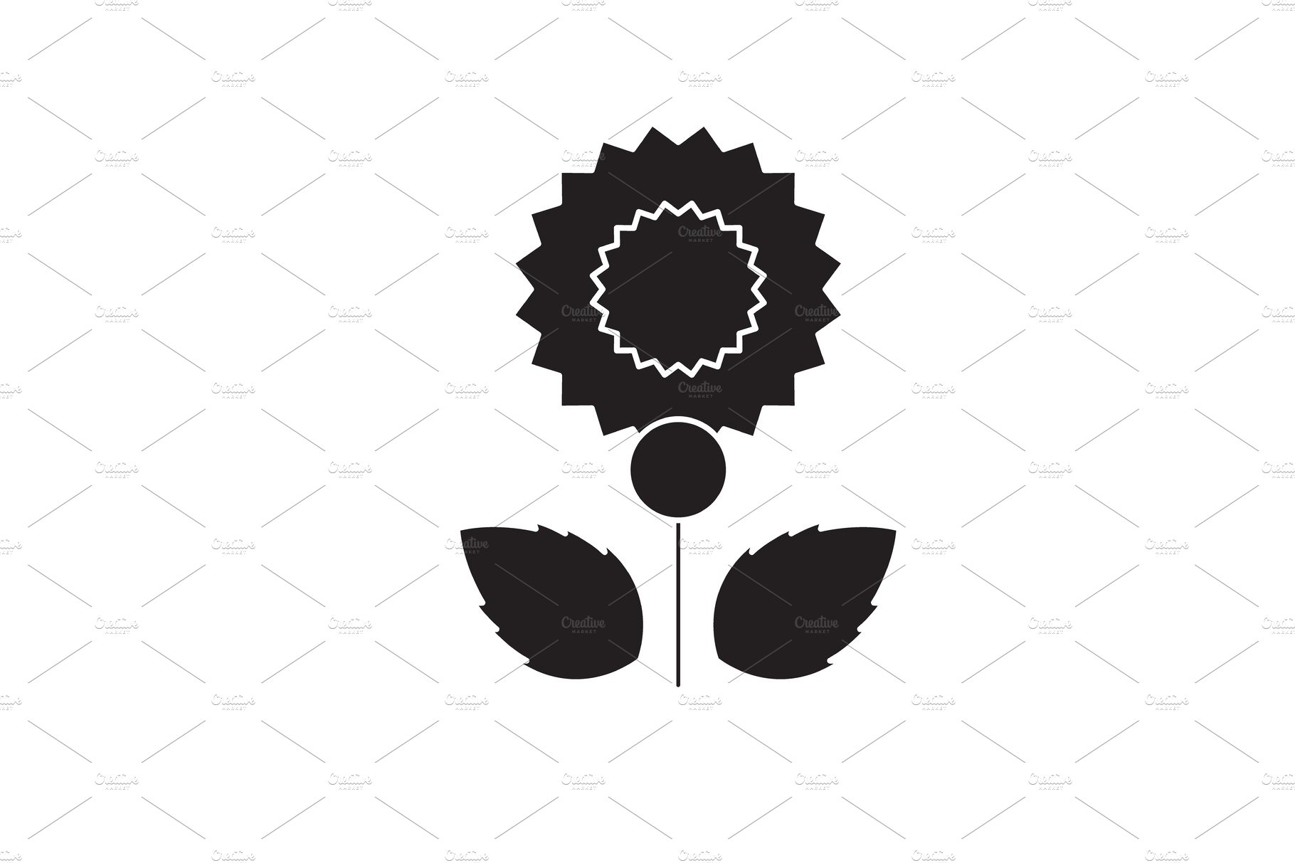 Carnation black vector concept icon cover image.