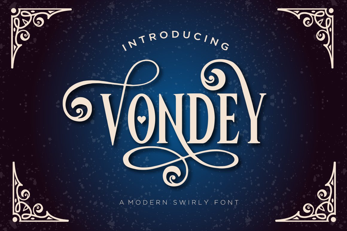 Vondey - Holiday font & ornaments cover image.