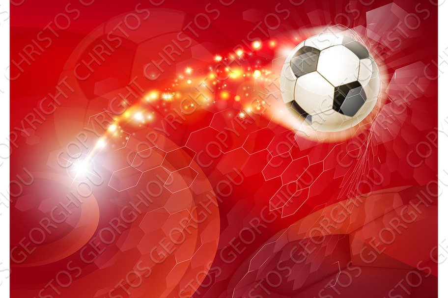 Soccer Football Ball Abstract Red cover image.