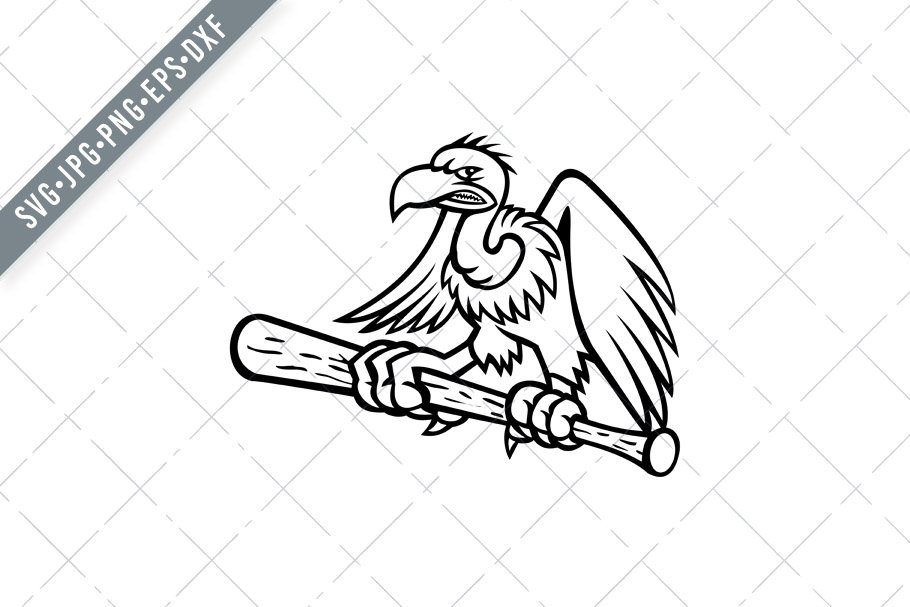 Californian Condor Baseball SVG cover image.