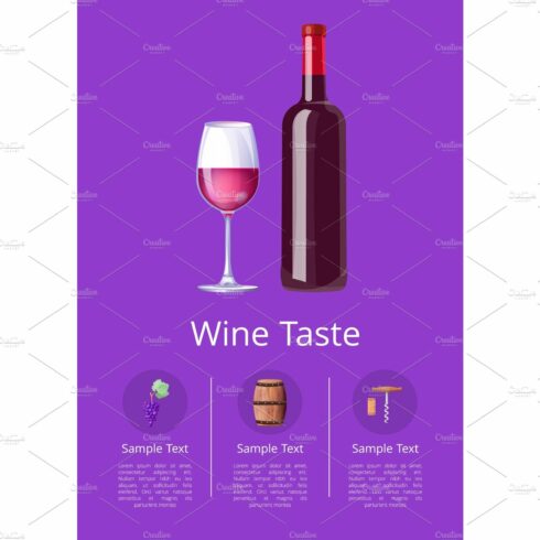 Wine Taste with Text Sample Vector cover image.