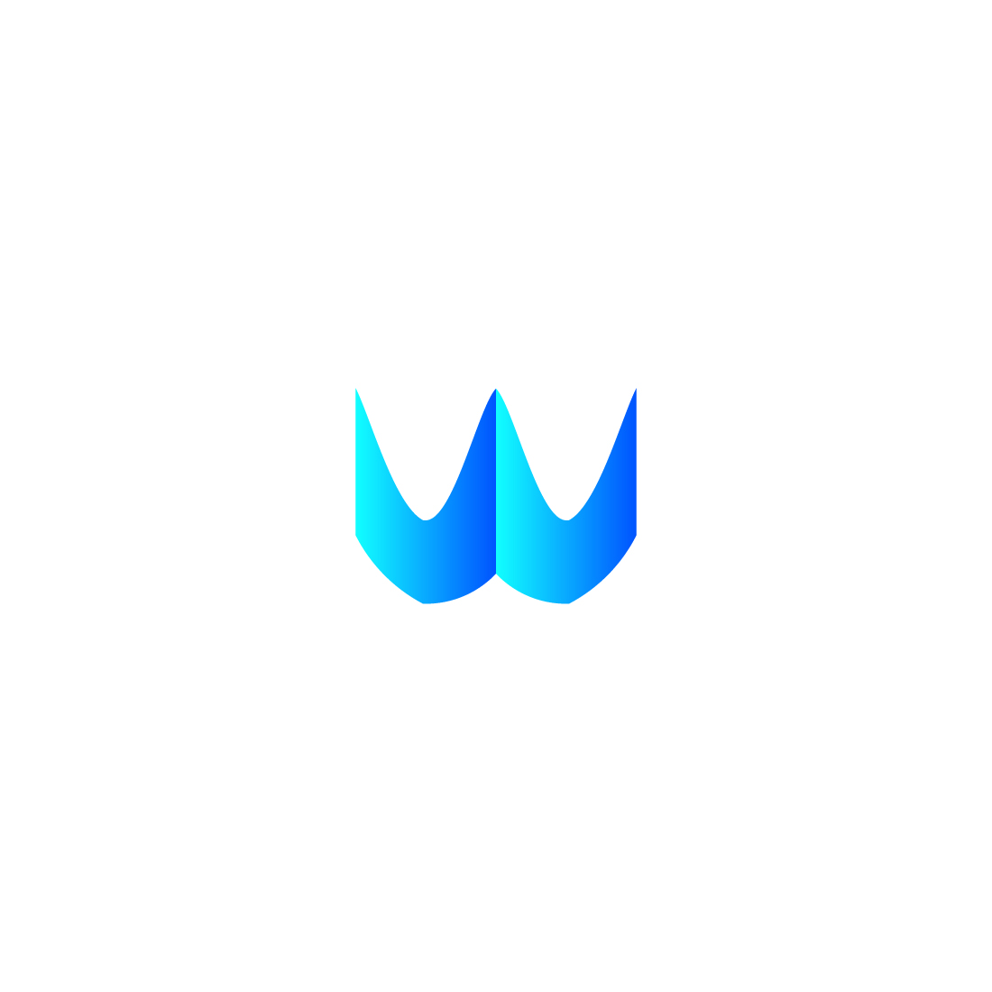 W Letter Logo Gradient Color Letter W Logo W Logo Design preview image.