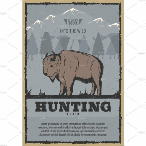 Vector poster for buffalo hunt cover image.