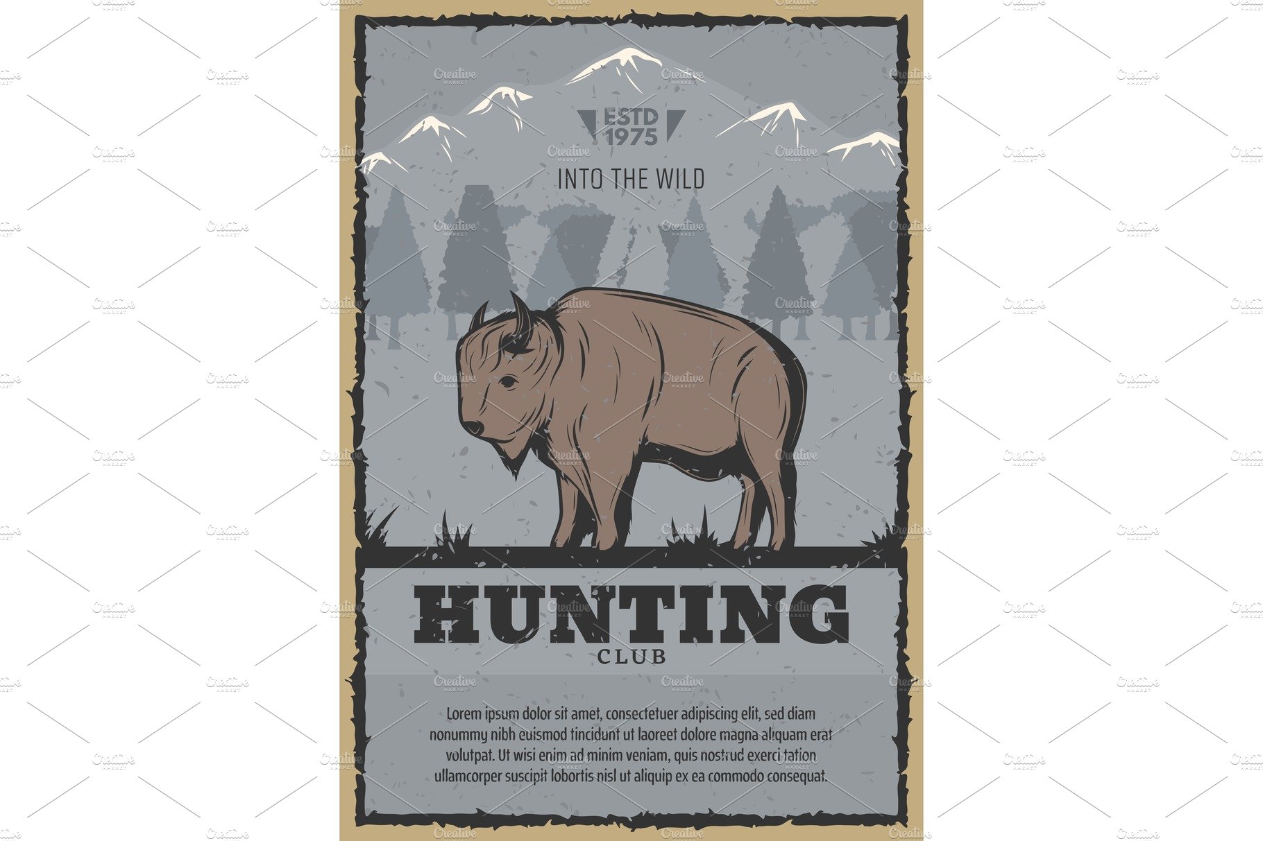 Vector poster for buffalo hunt cover image.