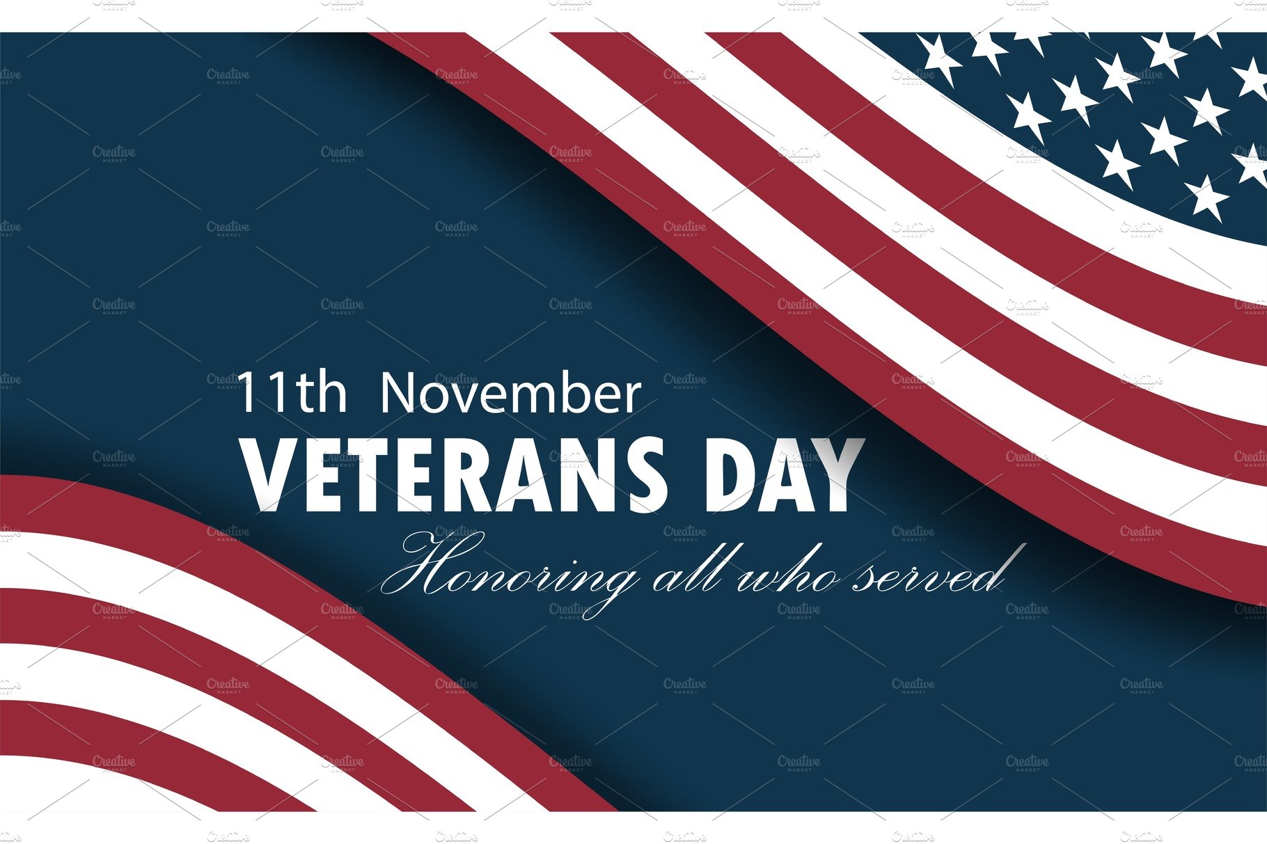 Happy veterans day Vector ill cover image.