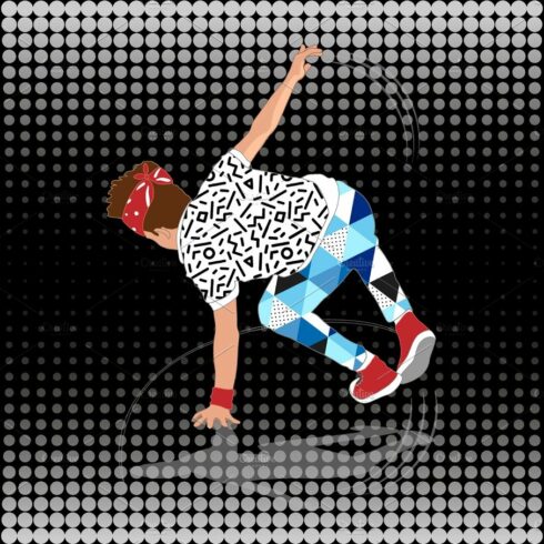 80s and 90s style street break dancer cover image.