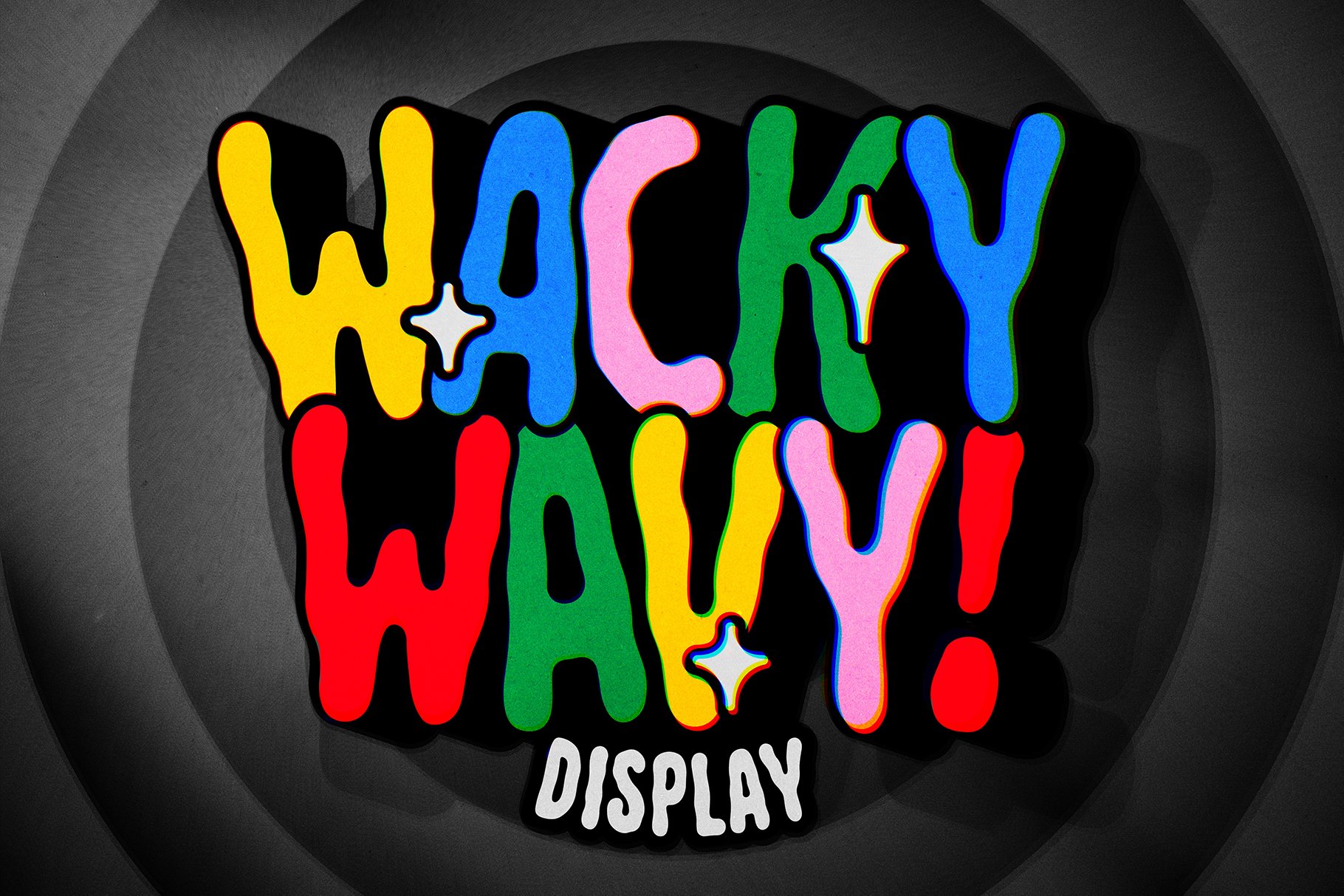 Wacky Wavy! A Wiggly Display Font cover image.