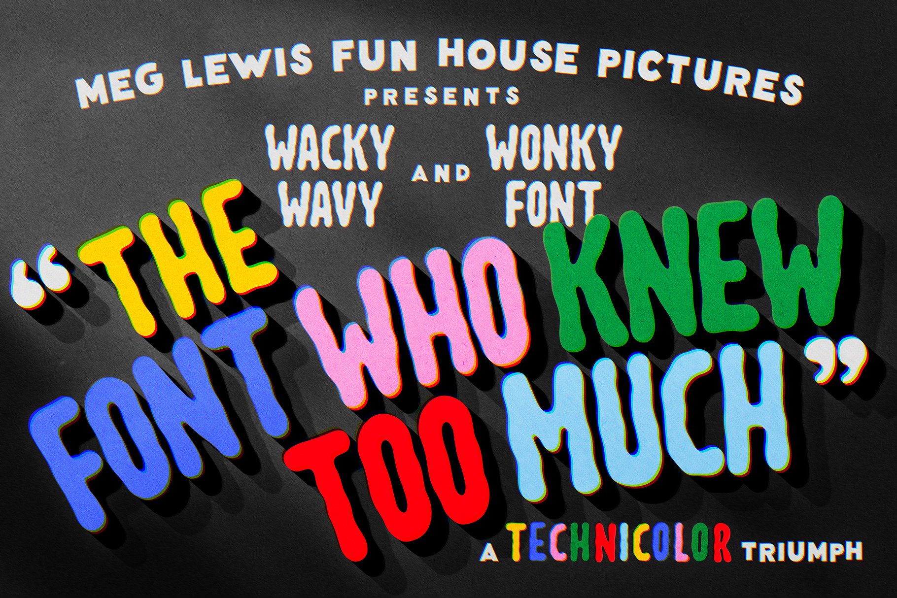 Wacky Wavy! A Wiggly Display Font preview image.