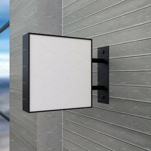 Wall mount rectangular sign facade cover image.