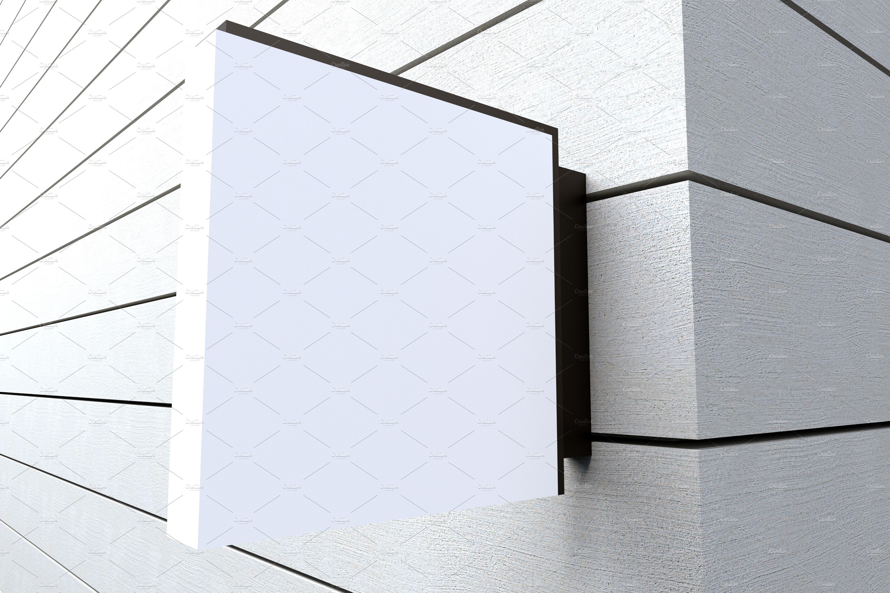 Rectangle Wall Mount Sign mockup preview image.