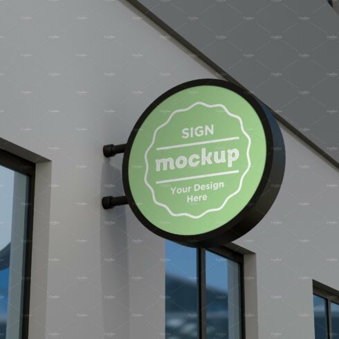 Rounded Wall Mount Façade Sign Mocku cover image.