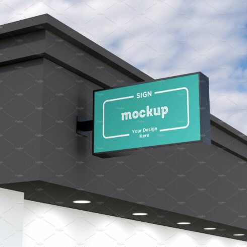 Rectangular wall mount sign mockup cover image.