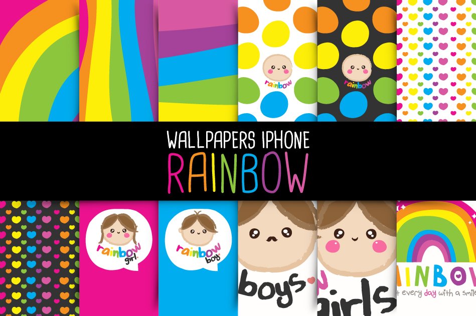 Wallpapers iPhone//Rainbow cover image.