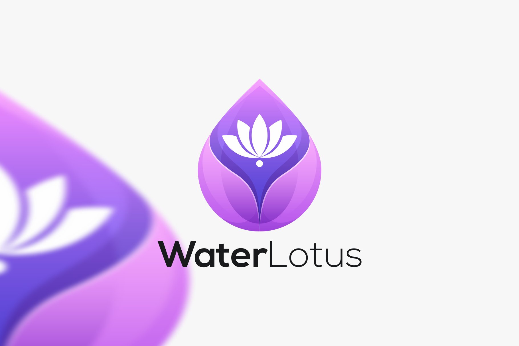 Water Lotus Gradient Color Logo cover image.