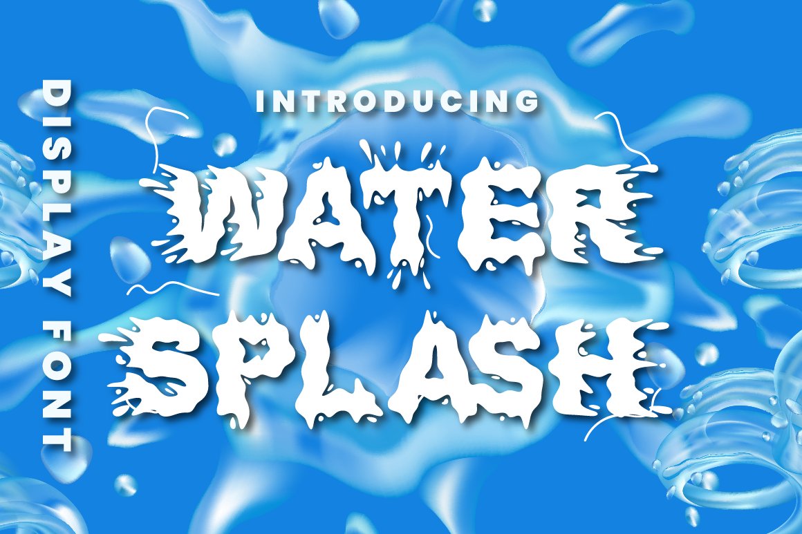 Water Splash - Creative Display Font cover image.