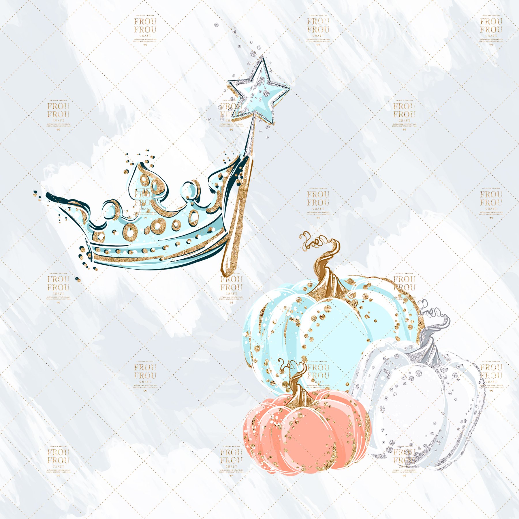 Cinderella Fairy Tale Clipart preview image.