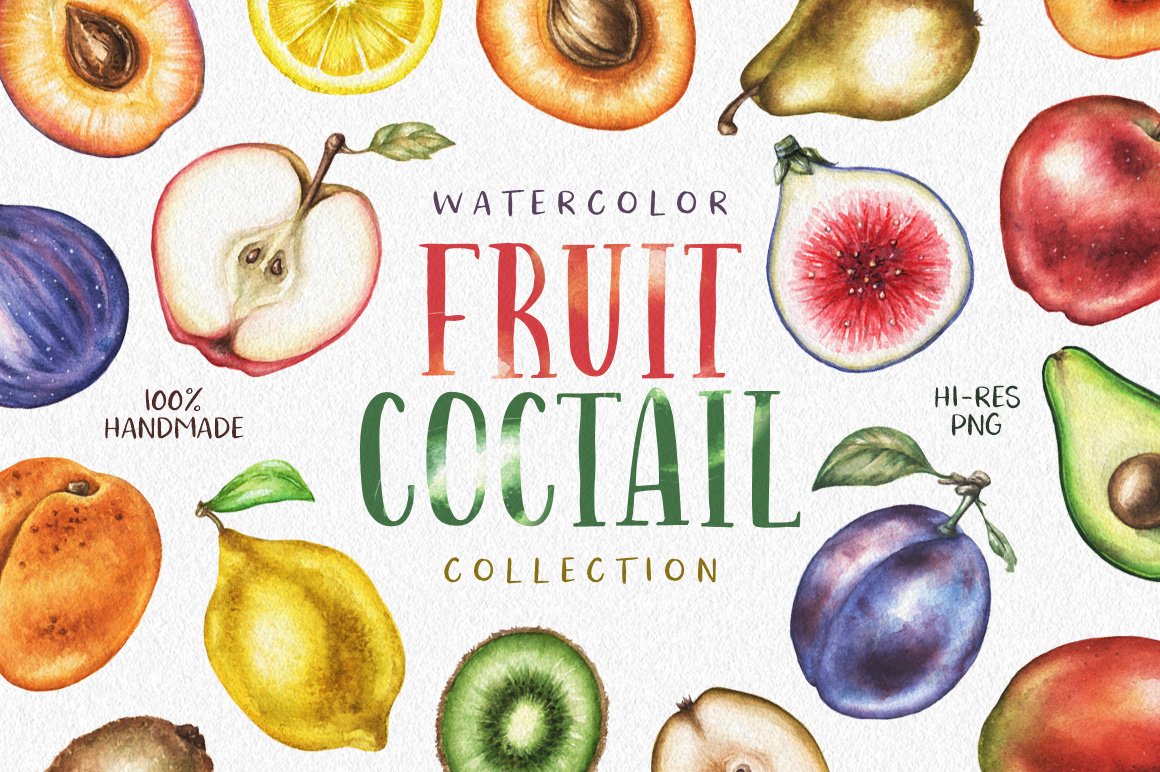 Watercolor Fruit Coctail cover image.
