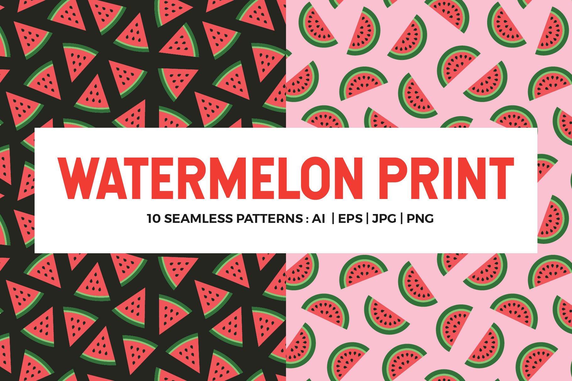 Watermelon Seamless Patterns cover image.