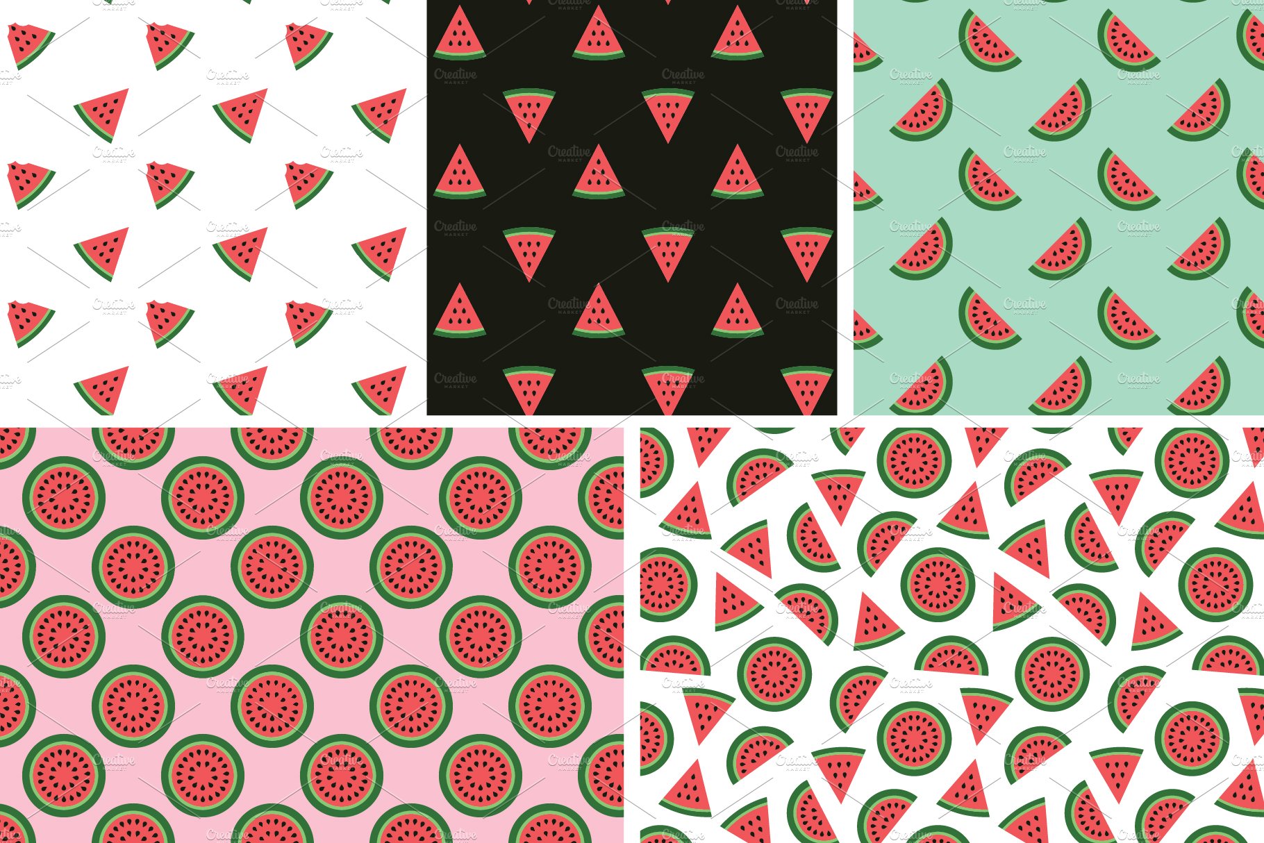 watermelon seamless pattern 06 200
