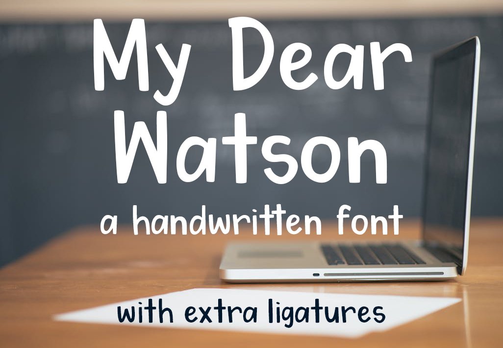 My Dear Watson Font cover image.