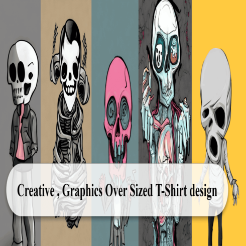 Creative , Graphics Over Sized T-Shirt design cover image.