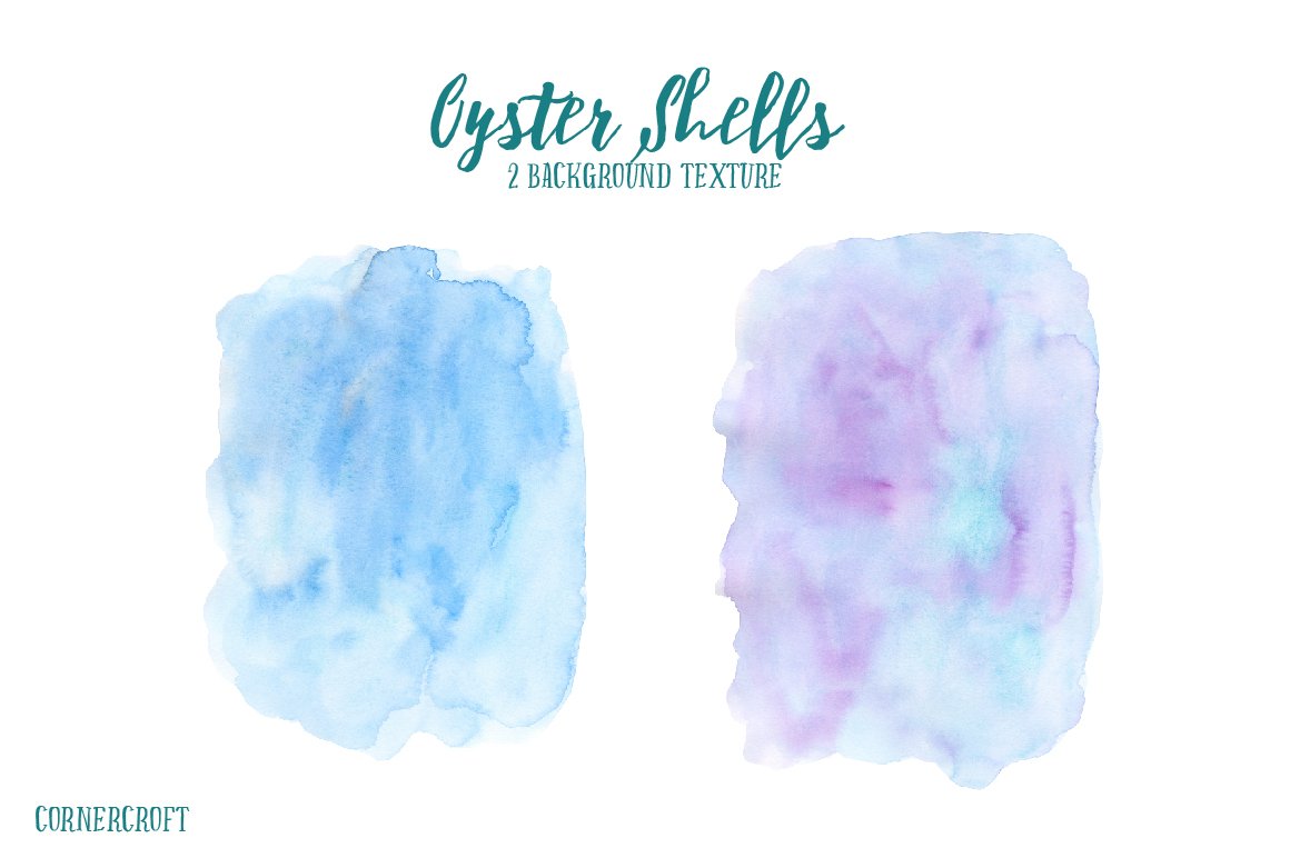 Watercolor Clipart Oyster Shell preview image.