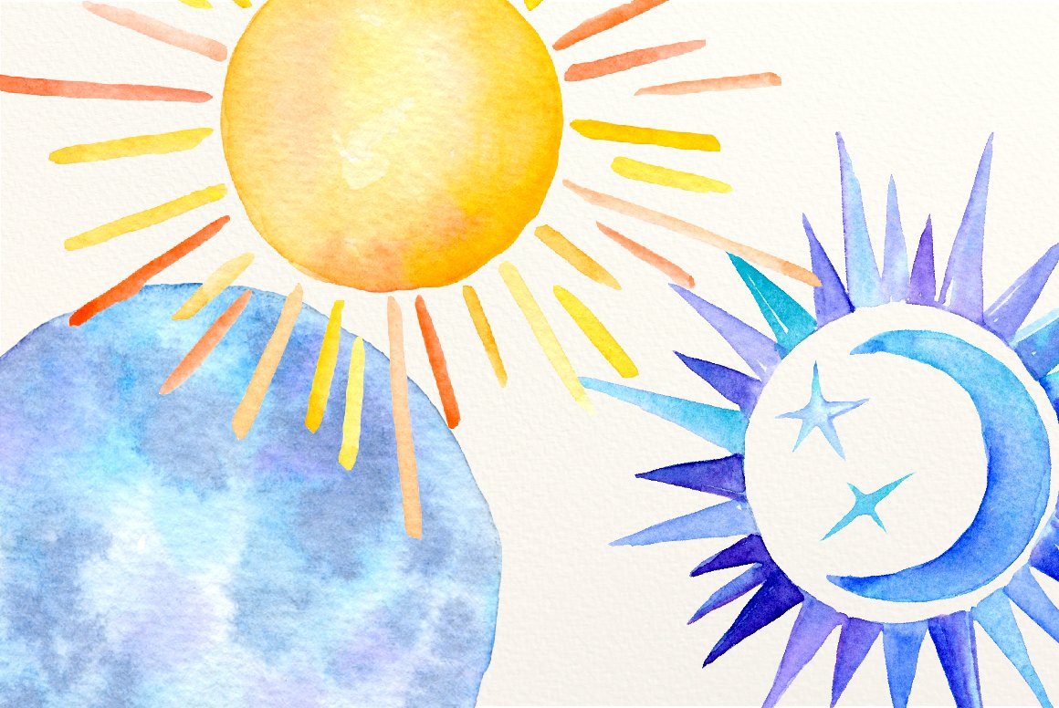 sun and moon drawing for kids