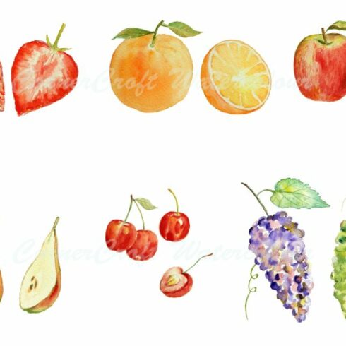 Watercolor Fruit Clipart - Set 1 cover image.