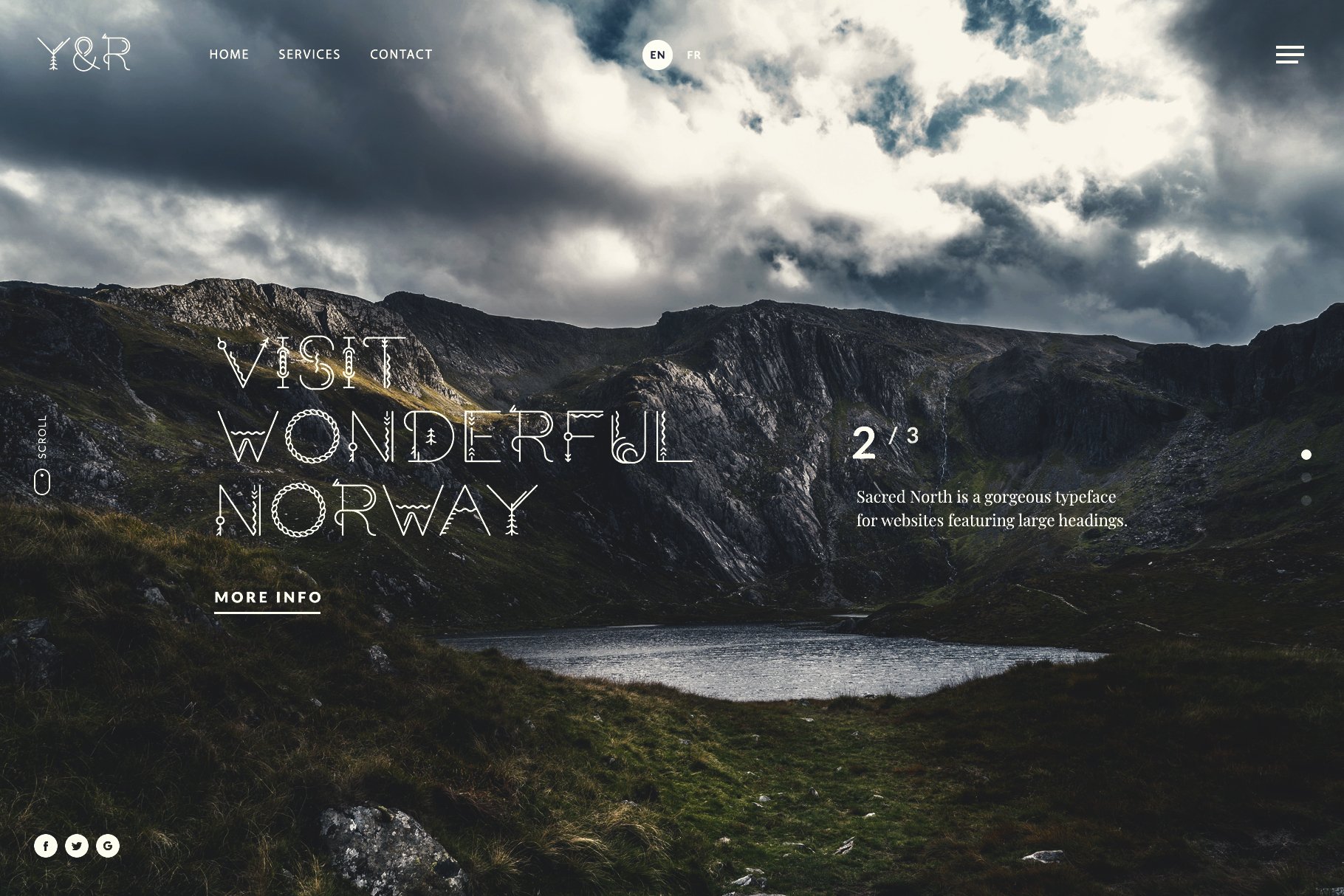 website – sacred north typeface – preview image 435