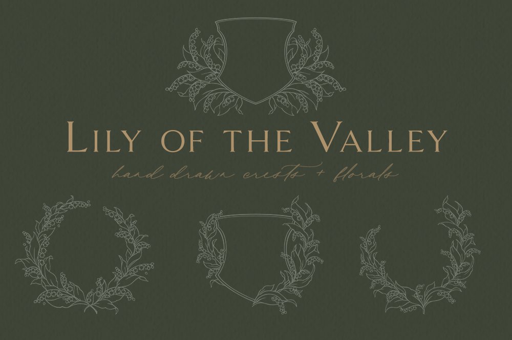 Lily of the Valley Logo Illustration preview image.