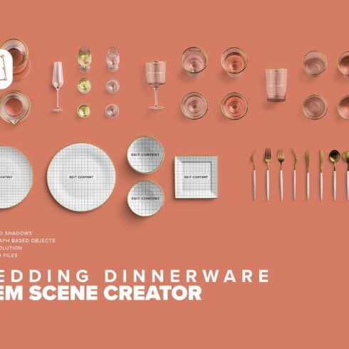 Wedding Dinnerware Scene Creator cover image.