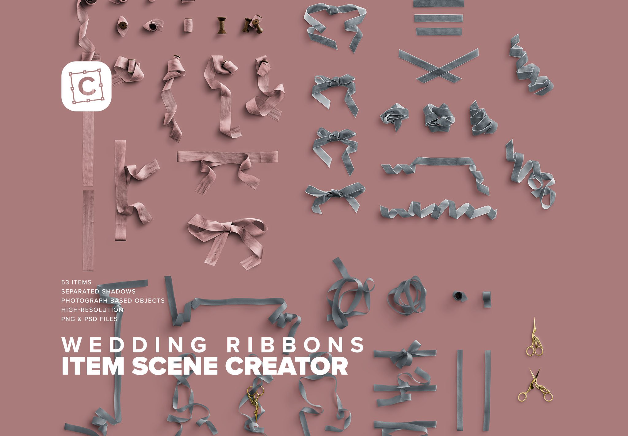 Wedding Ribbons Scene Creator cover image.