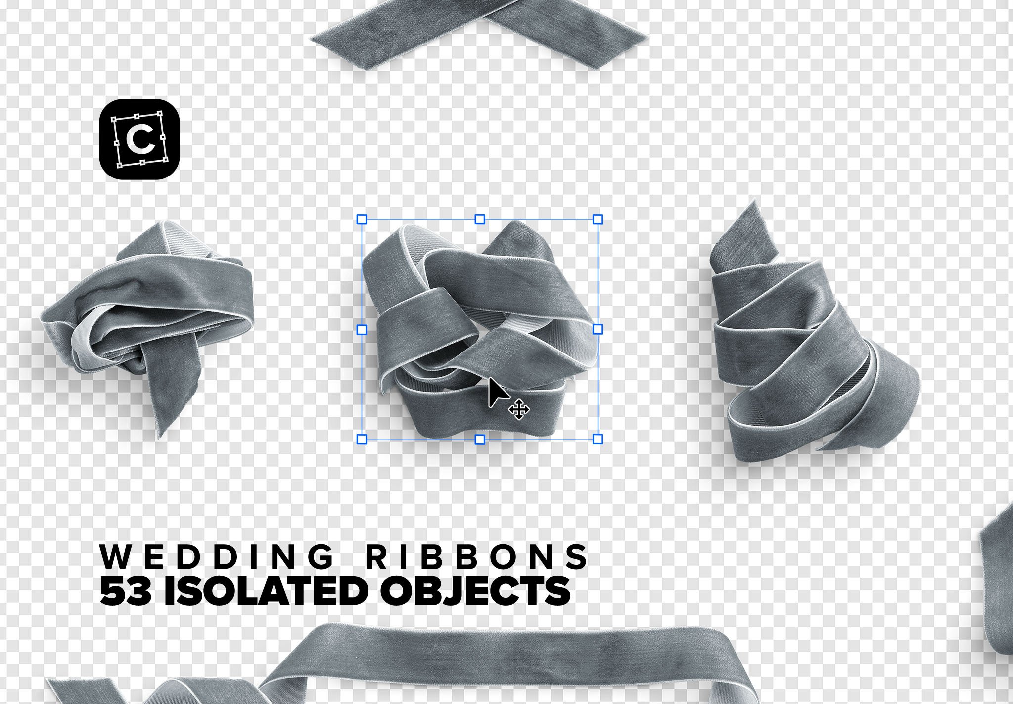 wedding ribbons 03 isolated objects 133