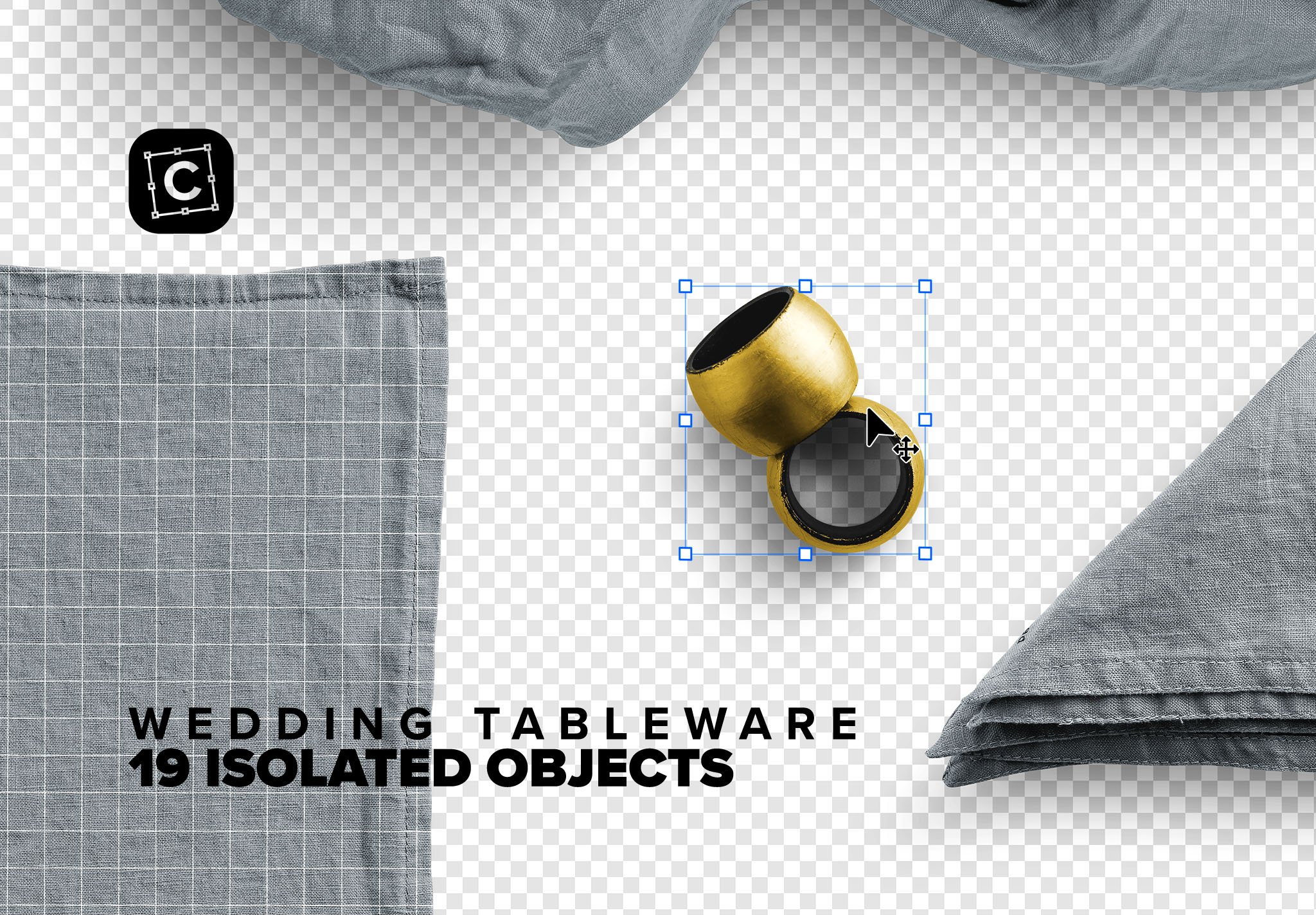 wedding tableware 03 isolated objects 7