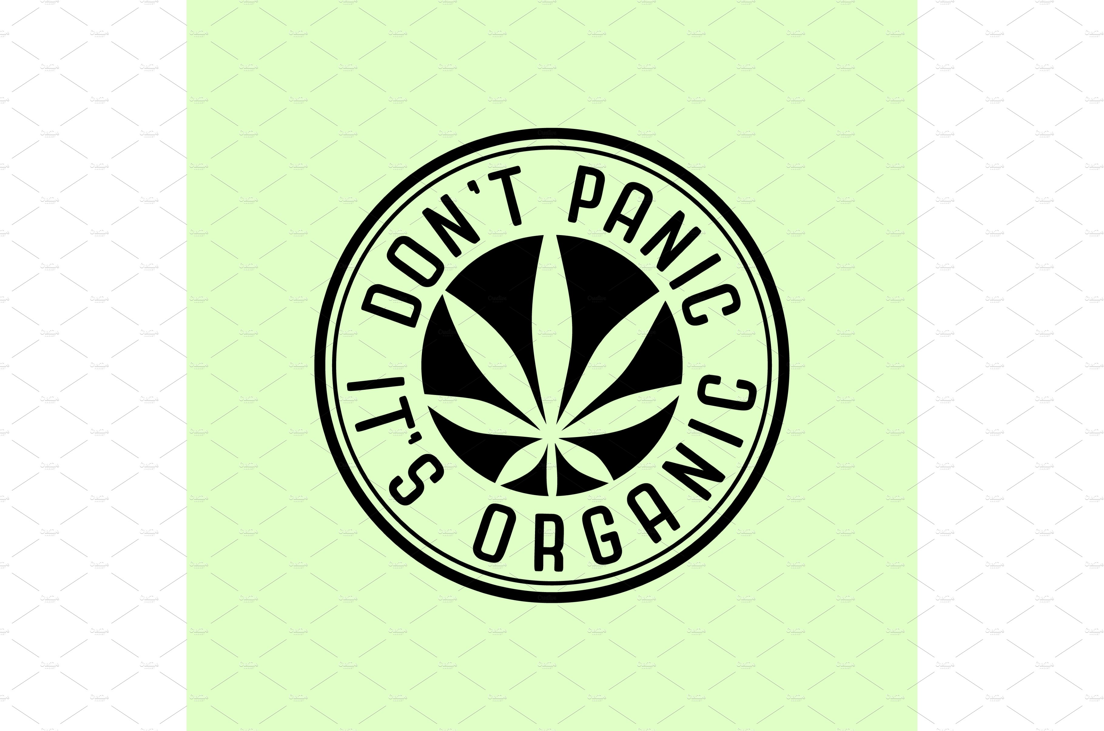 Weed Leaf design with text Don't cover image.