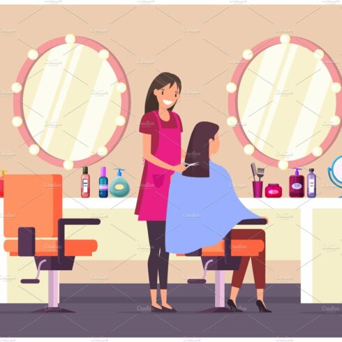 Visit to hairdresser at beauty salon cover image.