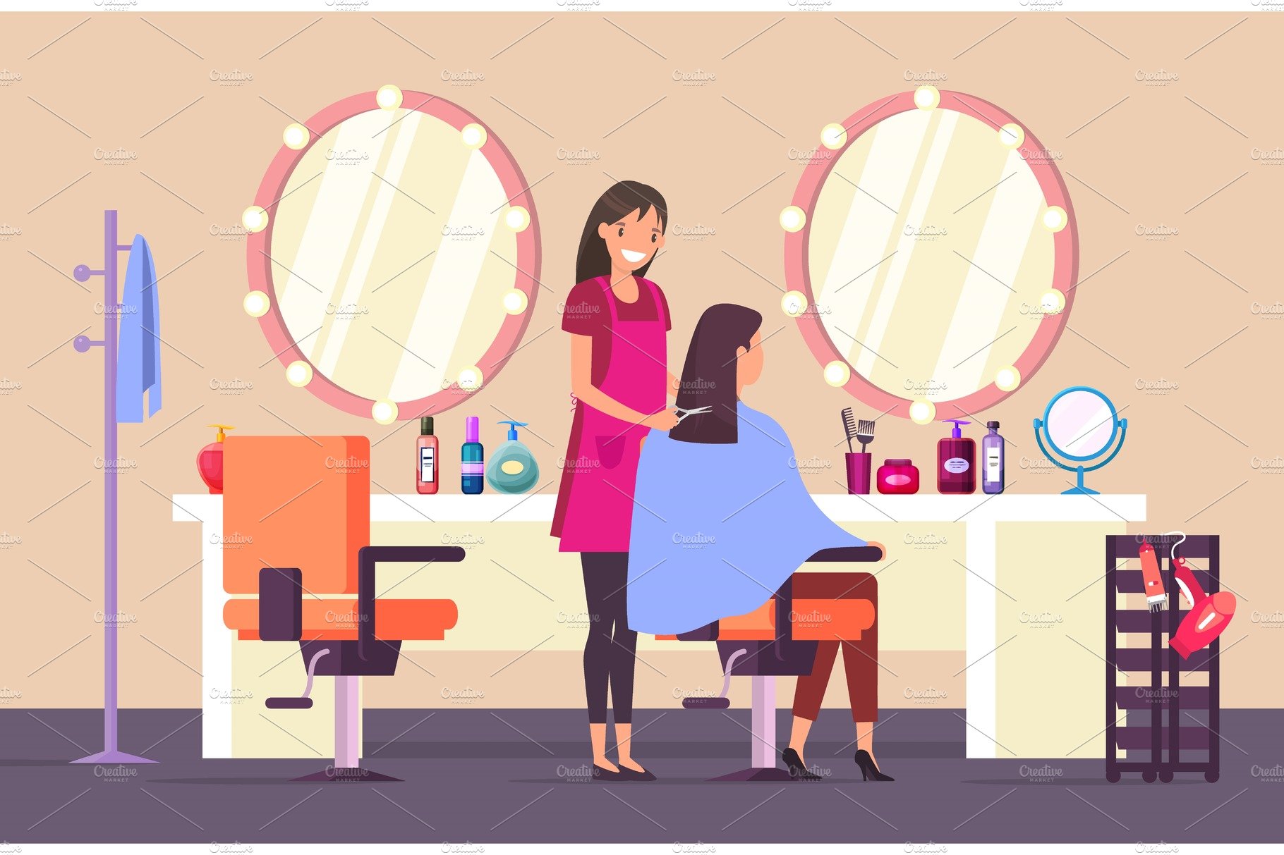 Visit to hairdresser at beauty salon cover image.