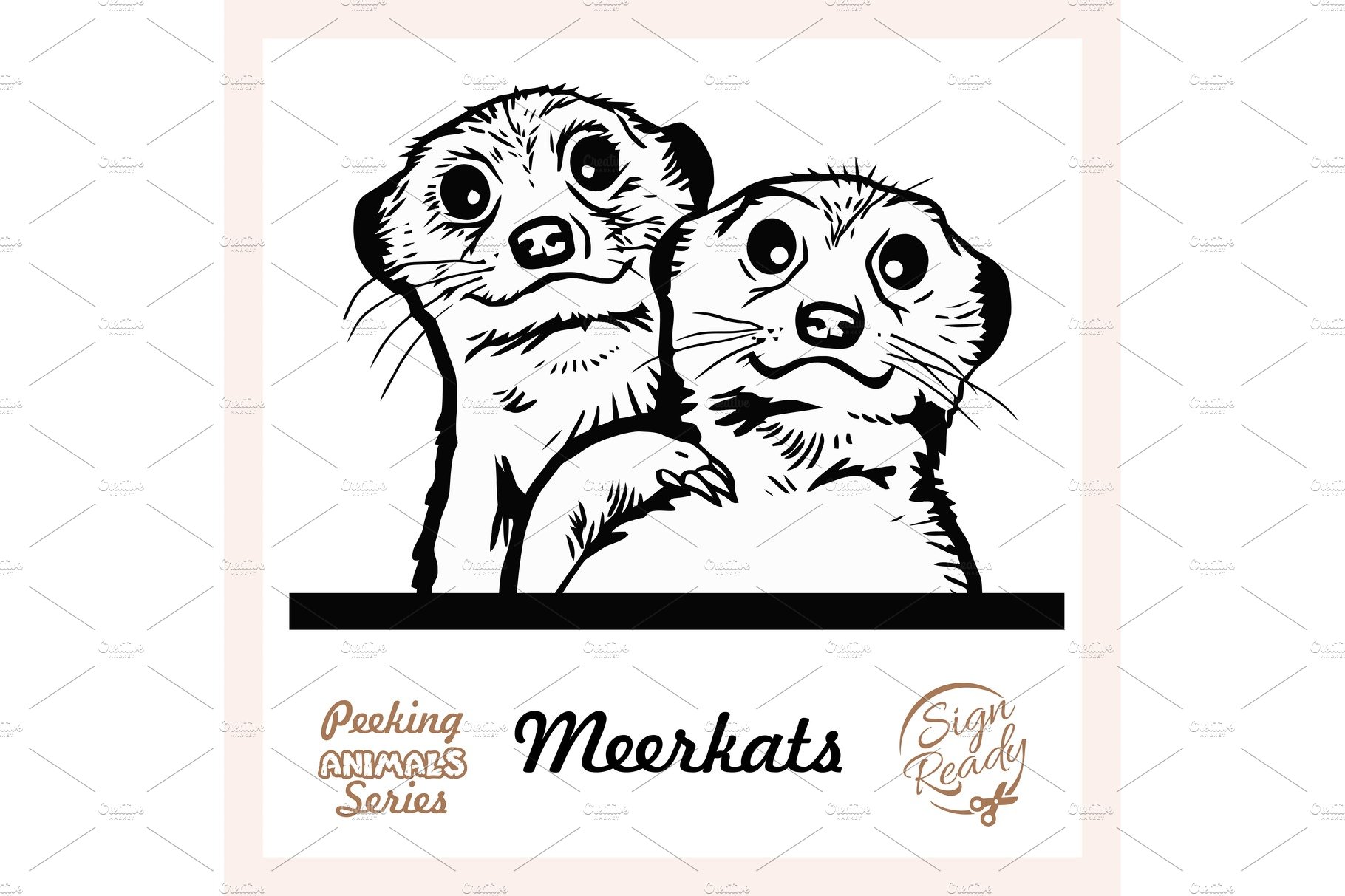 Peeking Friendly Meerkat family - cover image.