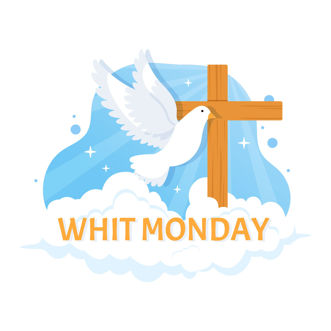 11 Whit Monday Vector Illustration cover image.