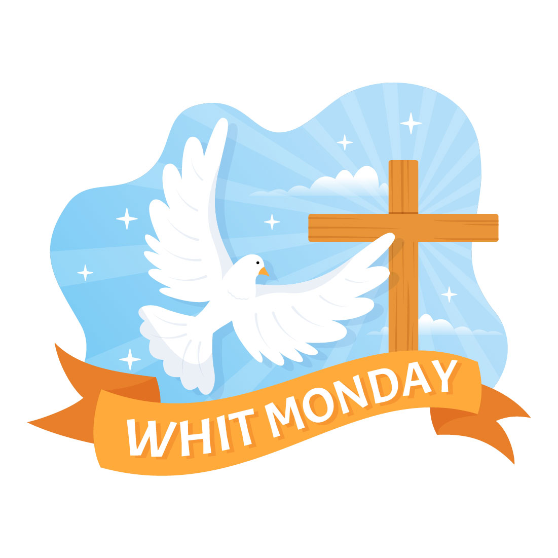 11 Whit Monday Vector Illustration preview image.