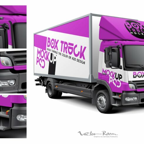Box Truck Mockup cover image.