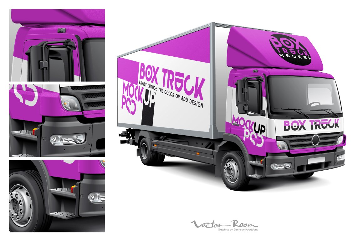 Box Truck Mockup cover image.