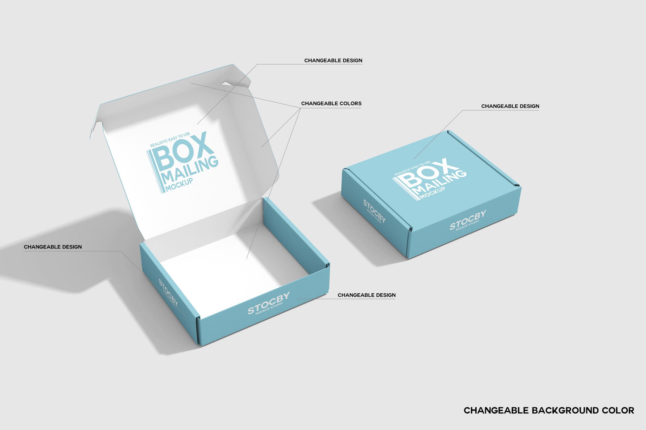 Mailing Box Mockup Set preview image.