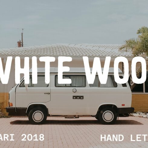 White wood hand drawn font cover image.