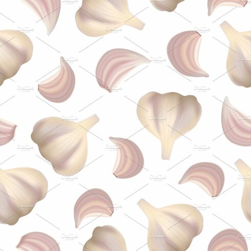 Garlic and Cloves Pattern Background cover image.