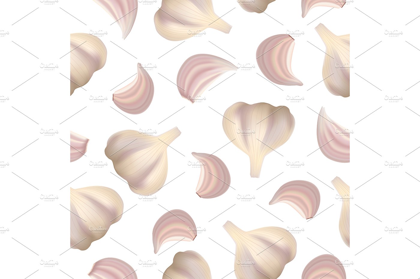 Garlic and Cloves Pattern Background cover image.