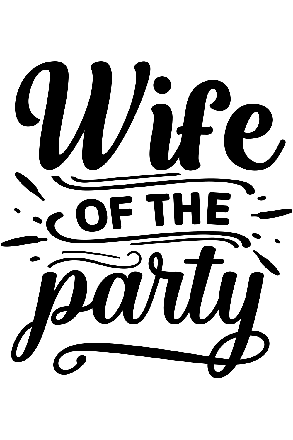 Wife of the Party svg pinterest preview image.