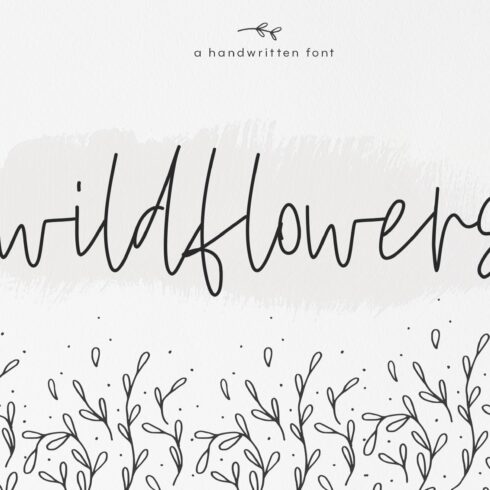 Wildflowers - A Handwritten Font cover image.