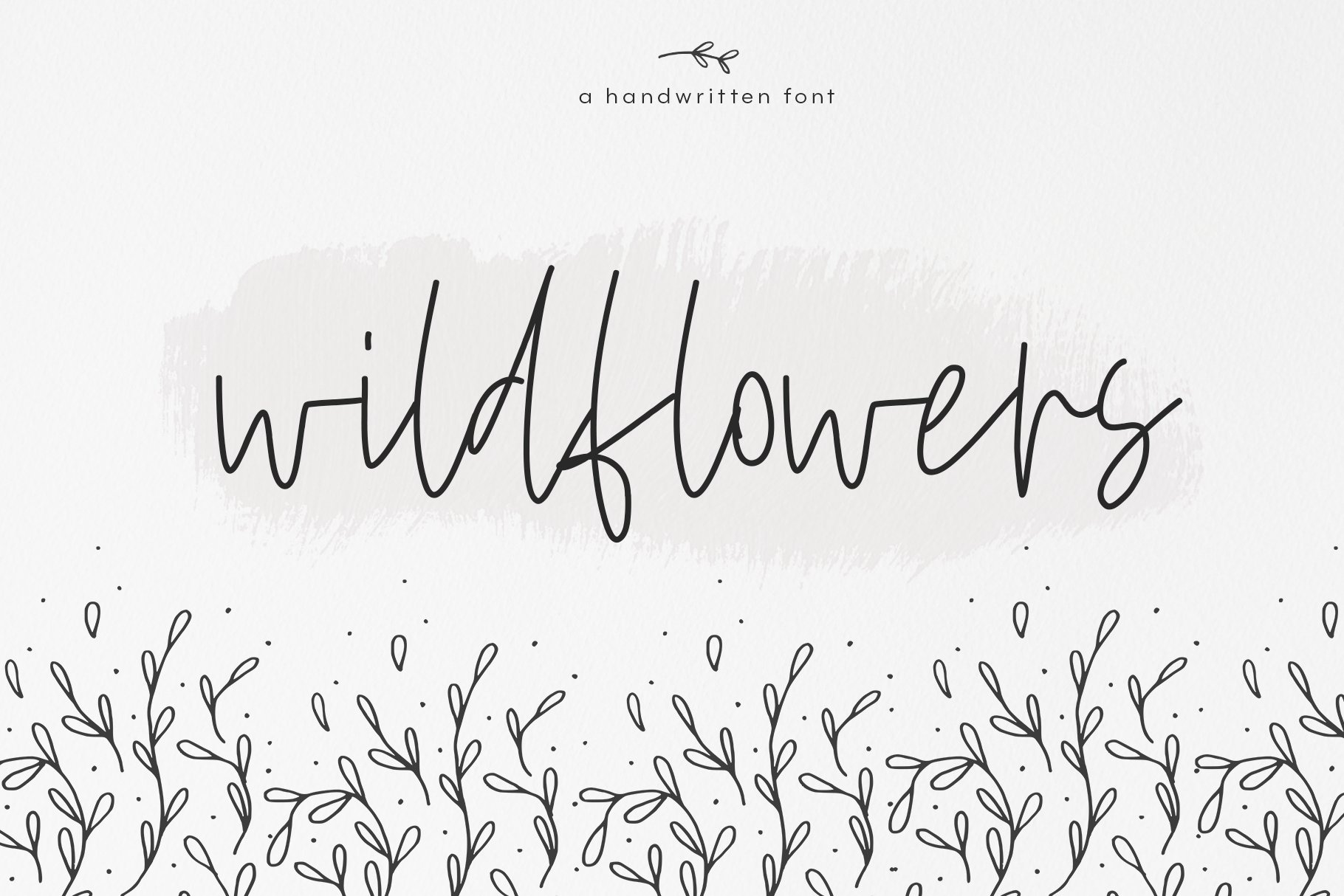 Wildflowers - A Handwritten Font cover image.