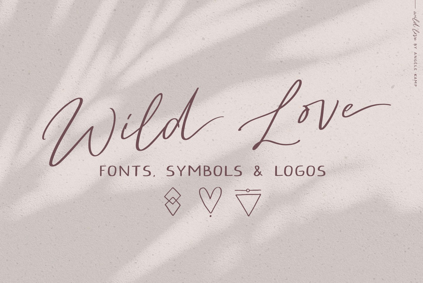 Script font Wild Love logos cover image.